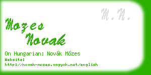 mozes novak business card
